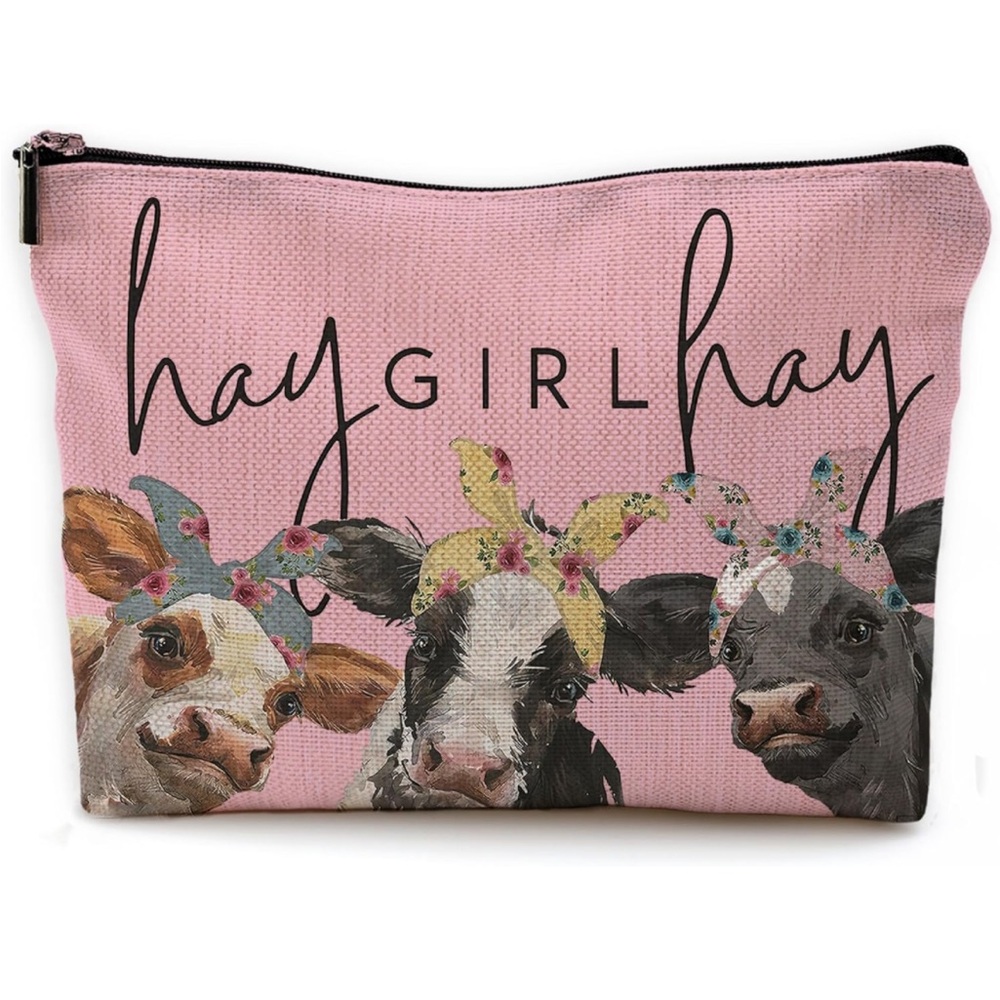 NWT Cow Print Stuff,Cow Makeup Bag,Cow Gifts,Western Makeup Bag,Makeup Bags For